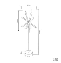 Surinam Crystal Acrylic Brushed Brass Floor Lamp - Heka Lighting & Trading Limited