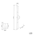 Surinam Crystal Acrylic Brushed Brass Single Led Wall Sconce - Heka Lighting & Trading Limited