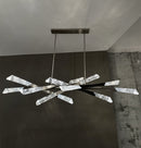 Surinam Crystal Acrylic Nickel Dining Table Top Chandelier - Heka Lighting & Trading Limited