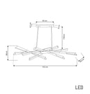 Surinam Crystal Acrylic Nickel Dining Table Top Chandelier - Heka Lighting & Trading Limited