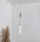 Surinam Crystal Acrylic Nickel Single Pendant Light - Heka Lighting & Trading Limited