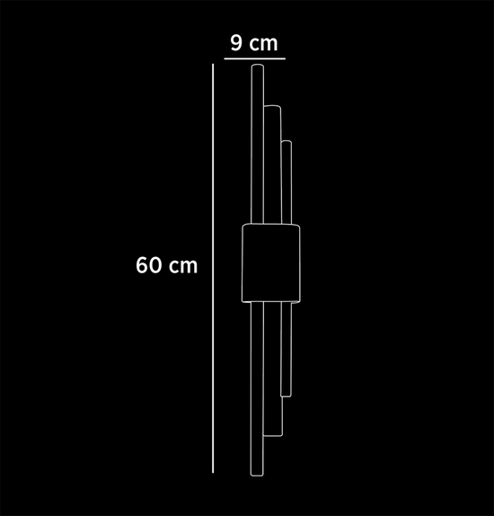 Tekfur Black Marble Wall Sconce Big