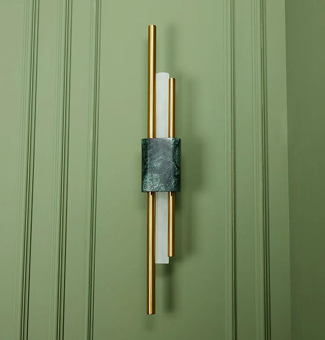 Tekfur Green Marble Wall Sconce Big - Heka Lighting & Trading Limited