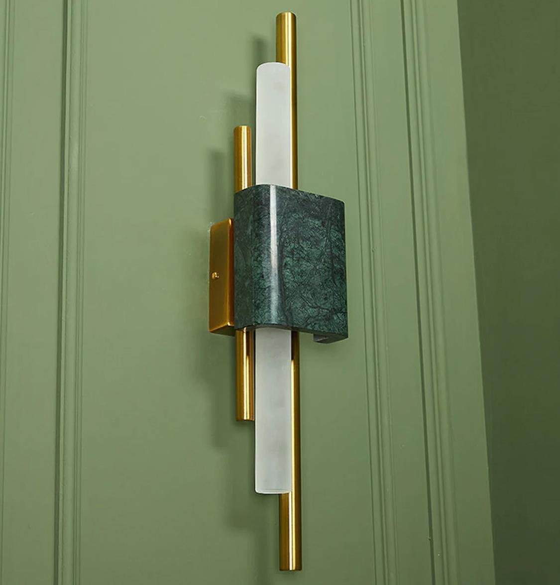 Tekfur Green Marble Wall Sconce Big - Heka Lighting & Trading Limited
