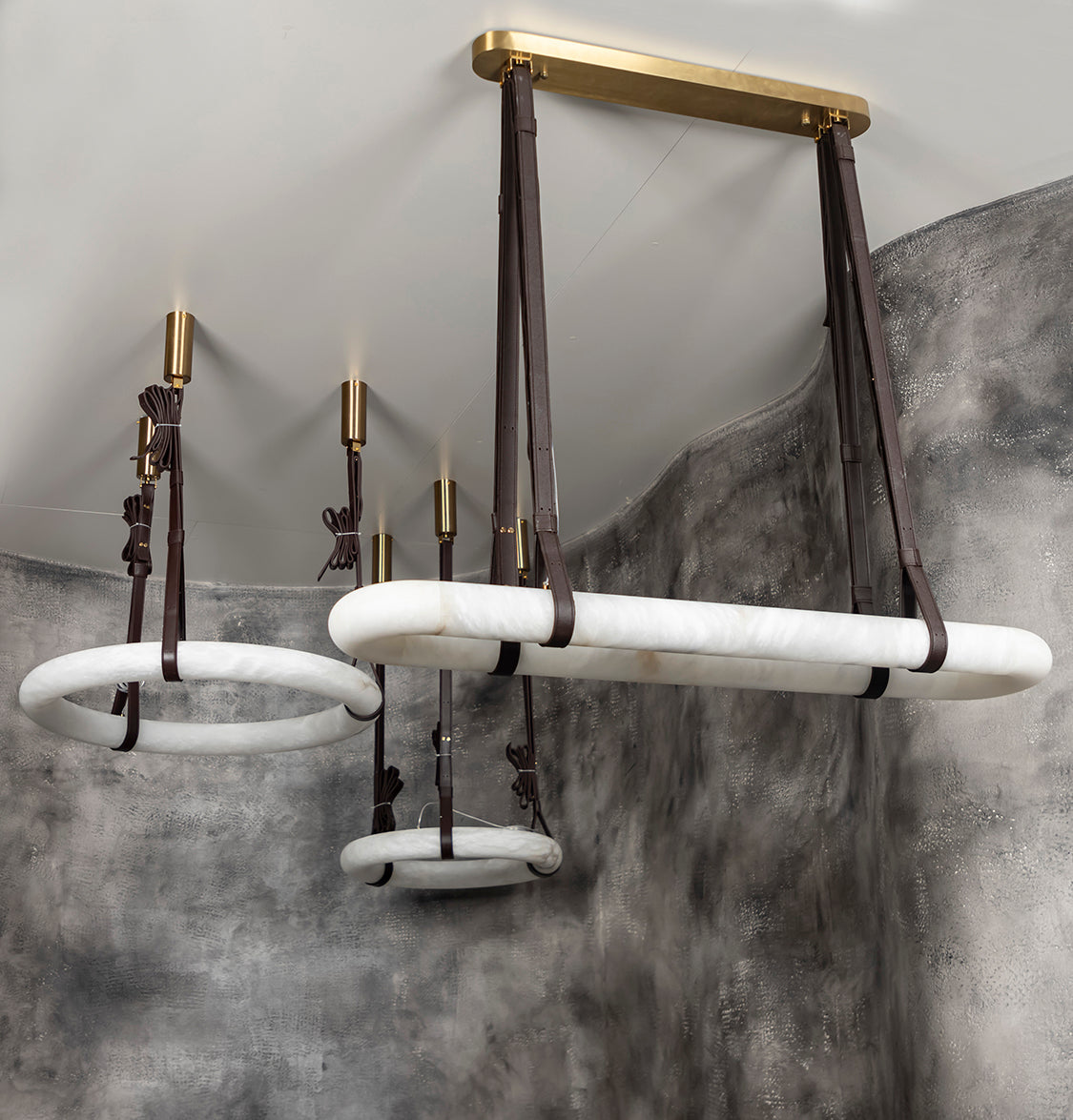 Teta White Marble Antique Pendant Light Chandelier 25X120 Cm - Heka Lighting & Trading Limited