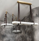 Teta White Marble Antique Pendant Light Chandelier 25X120 Cm - Heka Lighting & Trading Limited