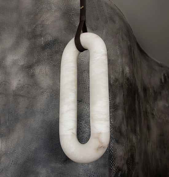 Teta White Marble Antique Pendant Light Chandelier 25X60 Cm