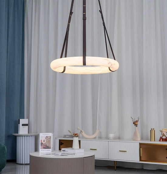 Teta White Marble Antique Pendant Light Chandelier 80 Cm