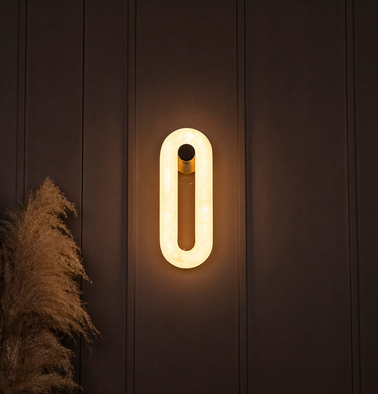 Teta White Marble Antique Wall Sconce 15X40 Cm