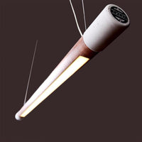 Tochi Linear Wood Concrete Pendant Light 180 Cm - Heka Lighting & Trading Limited