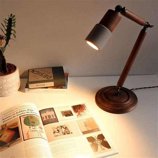 Tochi Link Wood Concrete Table Lamp
