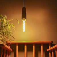 Tochi Long Wenge Wood Concrete E27 Pendant Light - Heka Lighting & Trading Limited