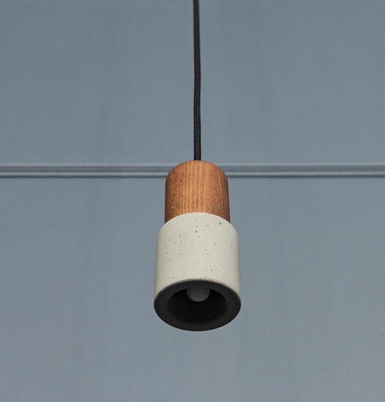 Tochi Mini Wenge Wood Concrete G9 Pendant Light