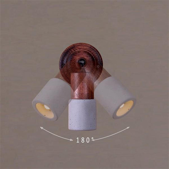 Tochi Mini Wood Concrete G9 Movable Wall Sconce