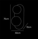 Tomris Smoked Glass Platinum Two Roller Led Wall Sconce - Heka Lighting & Trading Limited