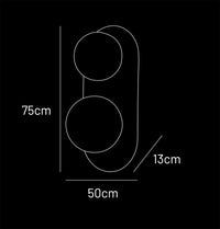 Tomris Smoked Glass Platinum Two Roller Led Wall Sconce - Heka Lighting & Trading Limited
