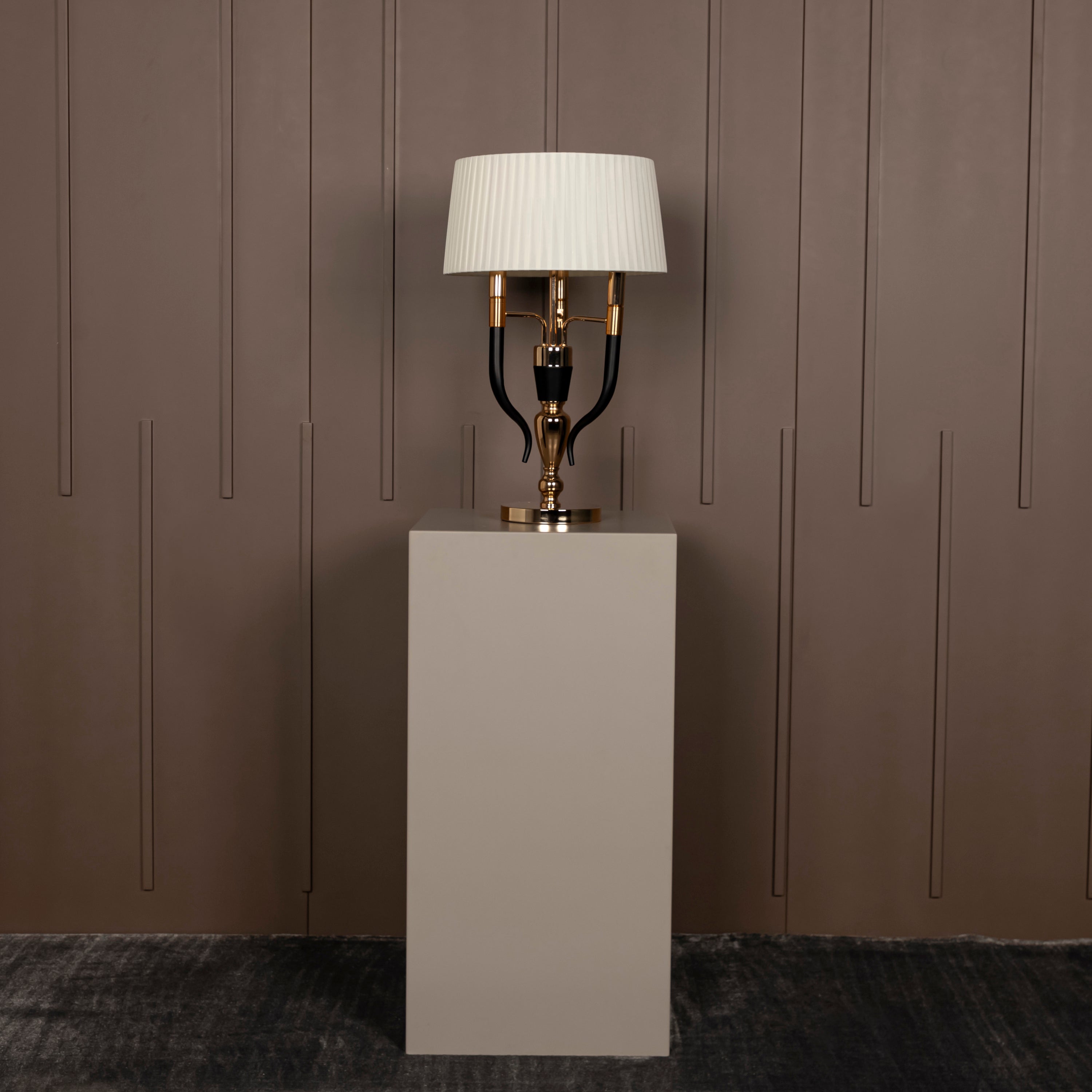 Torino Gold-Black Three Arm Lampshade - Heka Lighting & Trading Limited