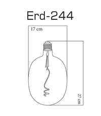 Transparent Smoked Led Bulb 6W 2200K E27 Erd-244 - Heka Lighting & Trading Limited