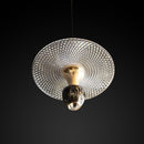 Ulgen Single Platinum Transparent Glass Led Pendant Light Chandelier 30 Cm - Heka Lighting & Trading Limited