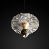 Ulgen Single Platinum Transparent Glass Led Pendant Light Chandelier 35 Cm - Heka Lighting & Trading Limited