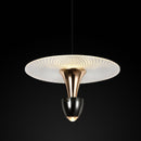 Ulgen Single Platinum Transparent Glass Led Pendant Light Chandelier 35 Cm - Heka Lighting & Trading Limited