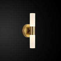 Vesta 2 Piece Glass Brushed Brass Led Wall Sconce - Heka Lighting & Trading Limited