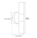 Vesta 2 Piece Glass Brushed Brass Led Wall Sconce - Heka Lighting & Trading Limited