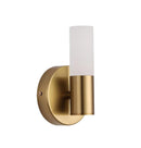 Vesta Single Glass Brushed Brass Led Wall Sconce - Heka Lighting & Trading Limited