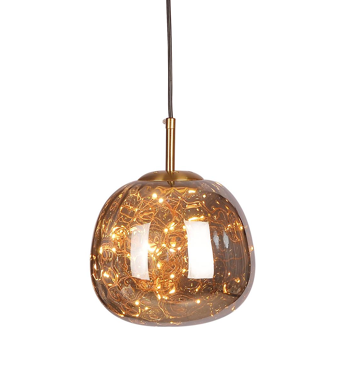 Vienna Meteorite Smoked Antique Glass Led Pendant Light Chandelier 20 Cm - Heka Lighting & Trading Limited