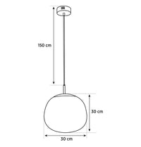 Vienna Meteorite Smoked Antique Glass Led Pendant Light Chandelier 30 Cm - Heka Lighting & Trading Limited