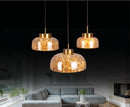 Viyana Dome Honey Antique Glass Pendant Light Chandelier 30 Cm - Heka Lighting & Trading Limited