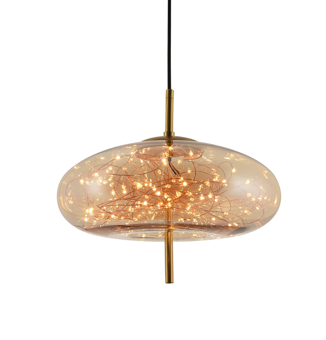 Viyana Honey Ufo Glass Pendant Light Chandelier 31 Cm - Heka Lighting & Trading Limited