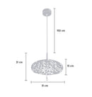 Viyana Honey Ufo Glass Pendant Light Chandelier 31 Cm - Heka Lighting & Trading Limited