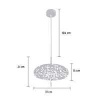 Viyana Honey Ufo Glass Pendant Light Chandelier 31 Cm - Heka Lighting & Trading Limited