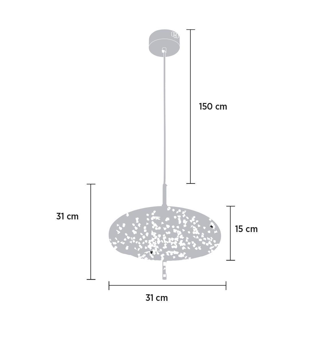 Viyana Smoked Ufo Glass Pendant Light Chandelier 31 Cm - Heka Lighting & Trading Limited