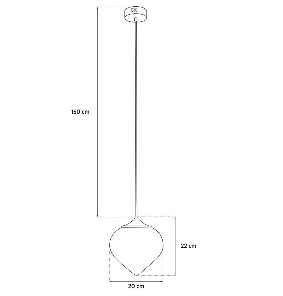 Viyana Teardrop Honey Glass Antique Pendant Light Chandelier 20 Cm - Heka Lighting & Trading Limited