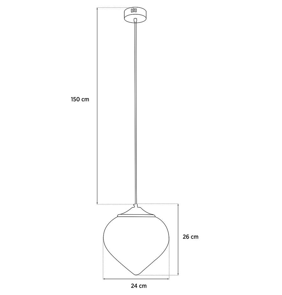 Viyana Teardrop Honey Glass Antique Pendant Light Chandelier 24 Cm - Heka Lighting & Trading Limited