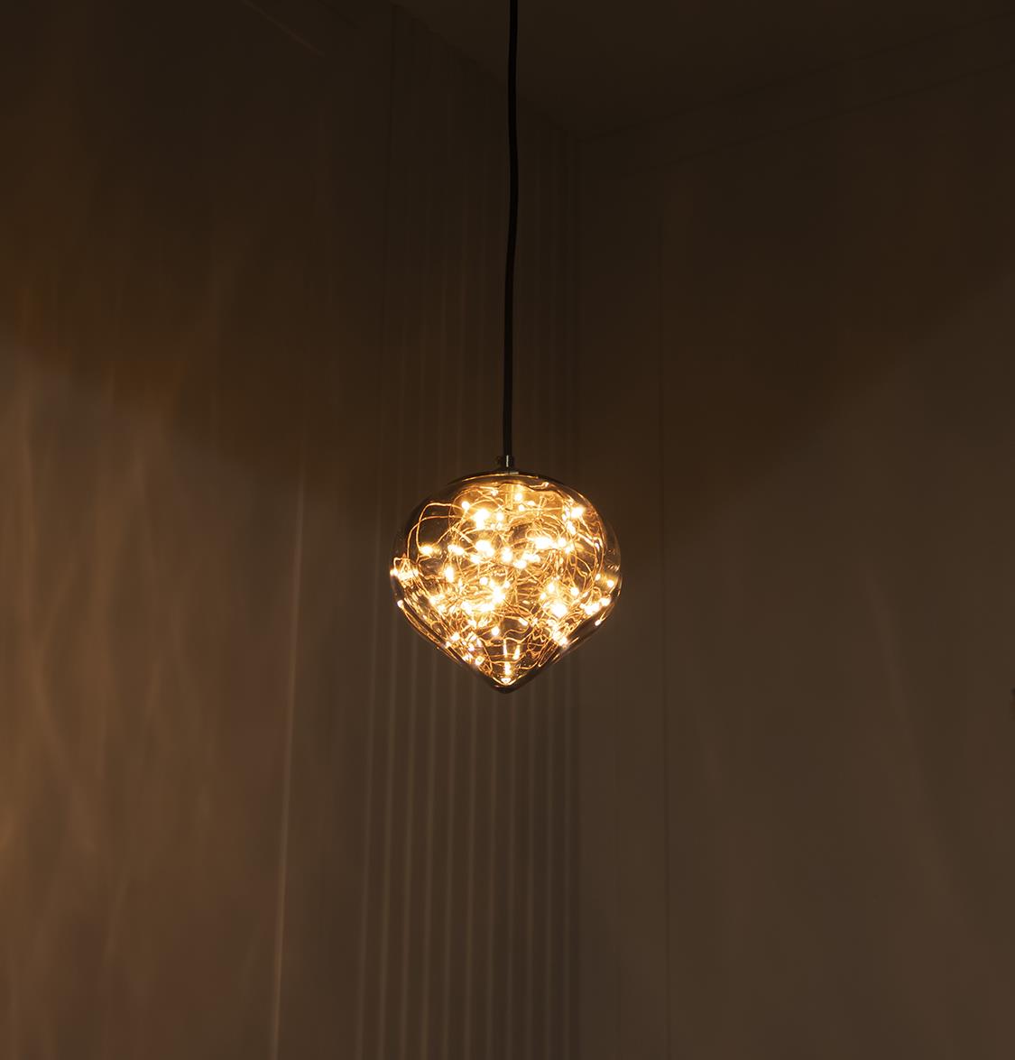 Viyana Teardrop Smoked Glass Antique Pendant Light Chandelier 18 Cm - Heka Lighting & Trading Limited