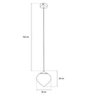 Viyana Teardrop Smoked Glass Antique Pendant Light Chandelier 18 Cm - Heka Lighting & Trading Limited