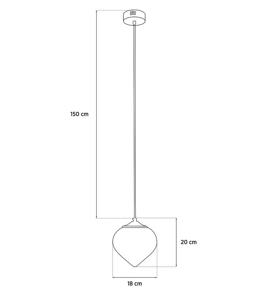 Viyana Teardrop Smoked Glass Antique Pendant Light Chandelier 18 Cm - Heka Lighting & Trading Limited
