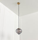 Viyana Teardrop Smoked Glass Antique Pendant Light Chandelier 20 Cm - Heka Lighting & Trading Limited