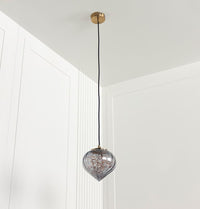 Viyana Teardrop Smoked Glass Antique Pendant Light Chandelier 20 Cm - Heka Lighting & Trading Limited
