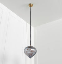Viyana Teardrop Smoked Glass Antique Pendant Light Chandelier 24 Cm - Heka Lighting & Trading Limited