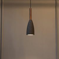 Zada Single Black Concrete E27 Pendant Light Chandelier - Heka Lighting & Trading Limited