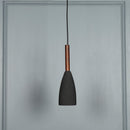 Zada Single Black Concrete E27 Pendant Light Chandelier - Heka Lighting & Trading Limited