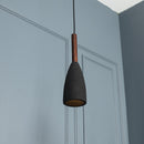 Zada Single Black Concrete E27 Pendant Light Chandelier - Heka Lighting & Trading Limited