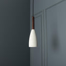 Zada Single White Concrete E27 Pendant Light Chandelier - Heka Lighting & Trading Limited