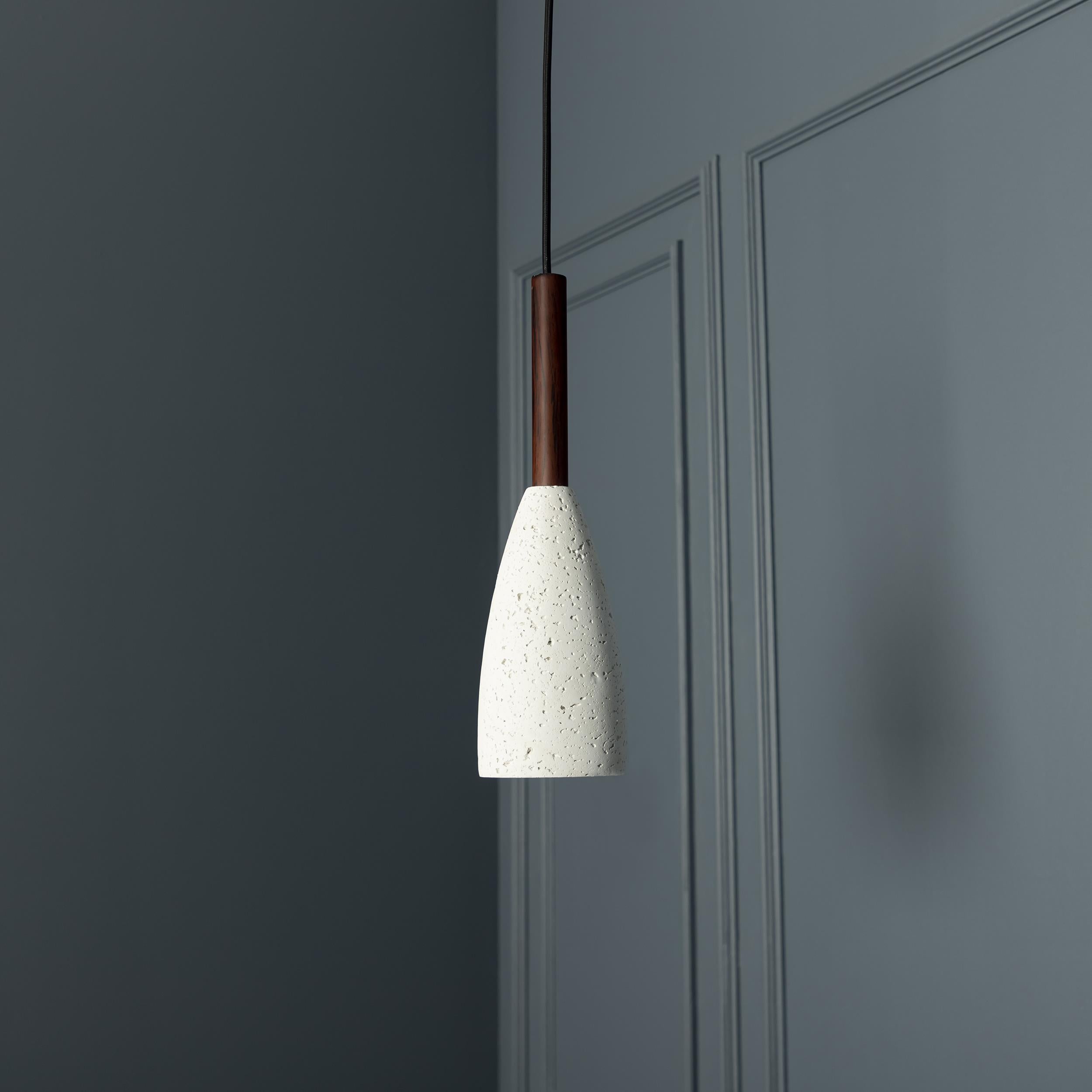 Zada Single White Concrete E27 Pendant Light Chandelier - Heka Lighting & Trading Limited