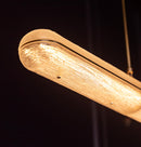 Zambia White Frosted Glass Antique Horizontal Pendant Light 163 Cm - Heka Lighting & Trading Limited