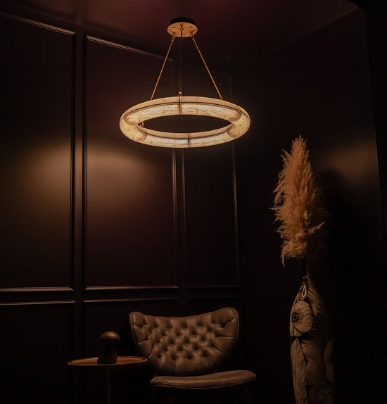 Zambia White Frosted Glass Antique Simit Chandelier 74 Cm